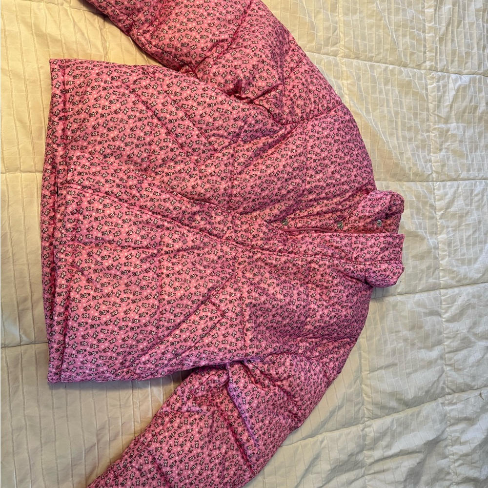 Balenciaga Black and Pink Puffer Jacket